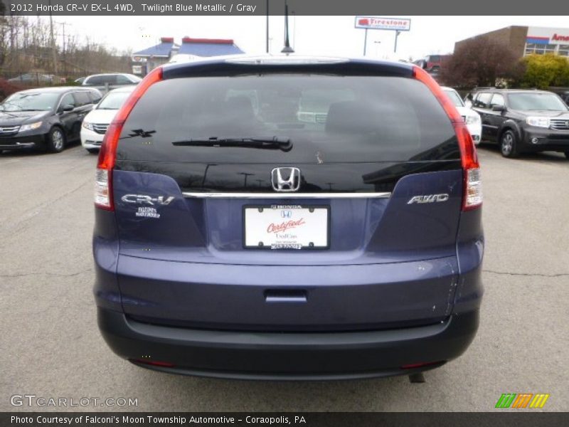 Twilight Blue Metallic / Gray 2012 Honda CR-V EX-L 4WD