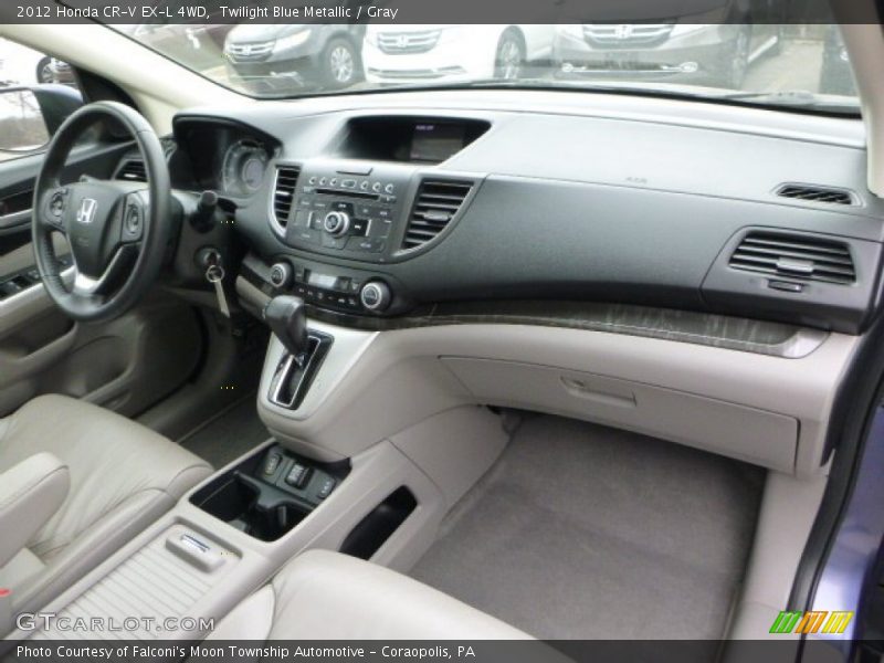 Twilight Blue Metallic / Gray 2012 Honda CR-V EX-L 4WD