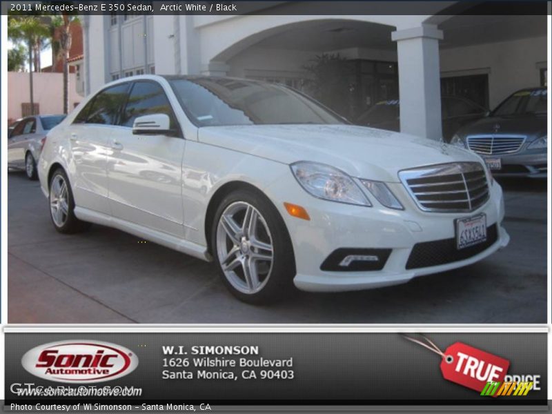 Arctic White / Black 2011 Mercedes-Benz E 350 Sedan