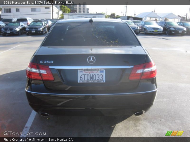 Black / Black 2011 Mercedes-Benz E 350 Sedan