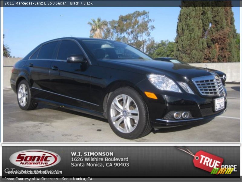 Black / Black 2011 Mercedes-Benz E 350 Sedan