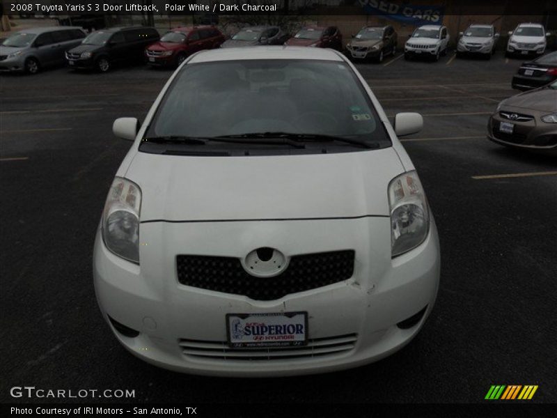 Polar White / Dark Charcoal 2008 Toyota Yaris S 3 Door Liftback
