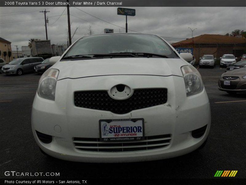 Polar White / Dark Charcoal 2008 Toyota Yaris S 3 Door Liftback