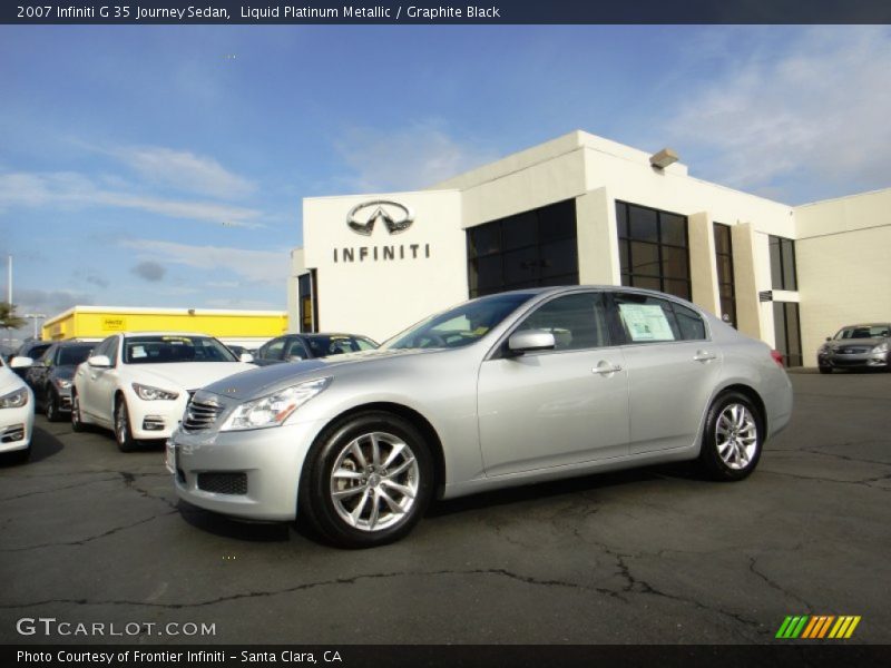 Liquid Platinum Metallic / Graphite Black 2007 Infiniti G 35 Journey Sedan