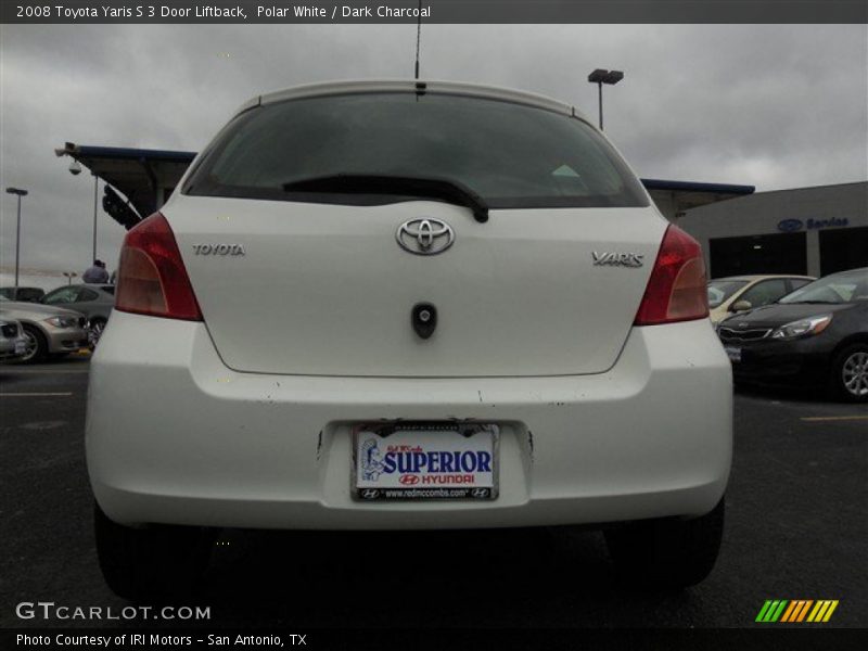 Polar White / Dark Charcoal 2008 Toyota Yaris S 3 Door Liftback