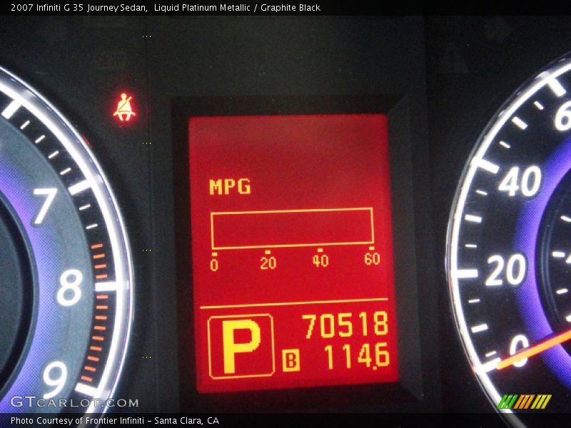 Liquid Platinum Metallic / Graphite Black 2007 Infiniti G 35 Journey Sedan