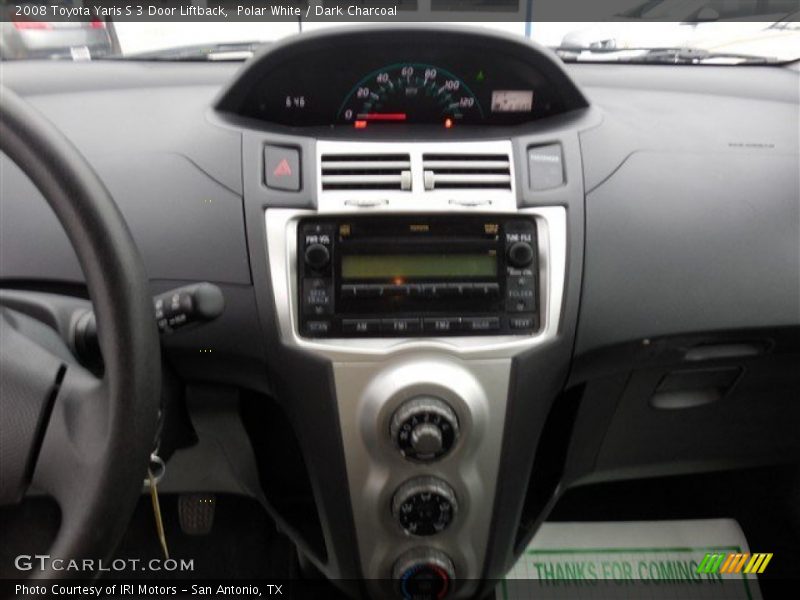 Polar White / Dark Charcoal 2008 Toyota Yaris S 3 Door Liftback