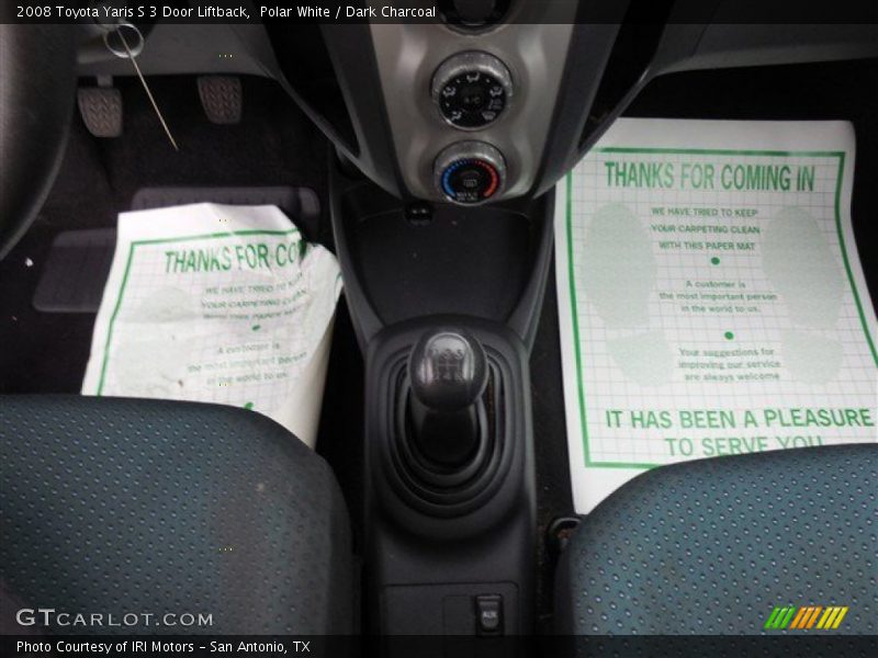 Polar White / Dark Charcoal 2008 Toyota Yaris S 3 Door Liftback