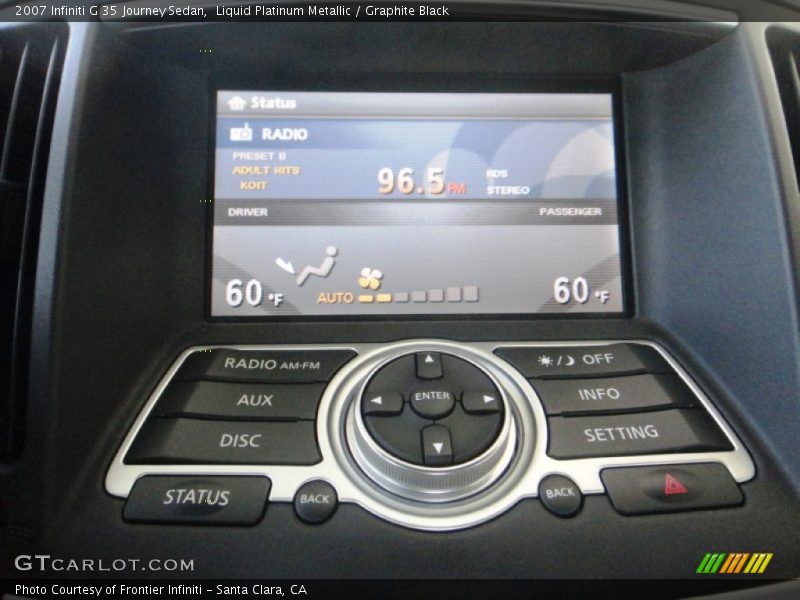 Liquid Platinum Metallic / Graphite Black 2007 Infiniti G 35 Journey Sedan