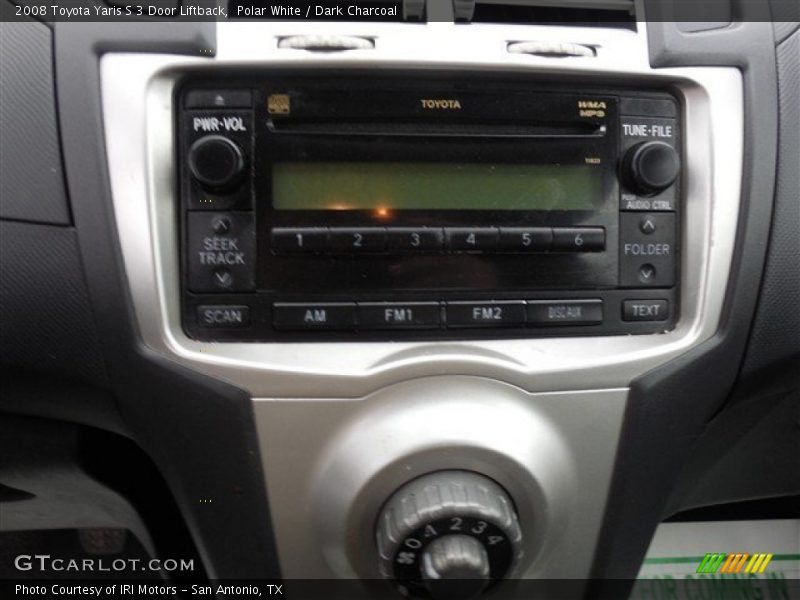 Polar White / Dark Charcoal 2008 Toyota Yaris S 3 Door Liftback