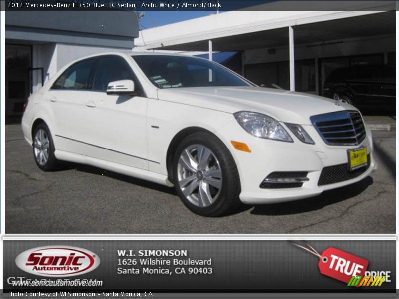 Arctic White / Almond/Black 2012 Mercedes-Benz E 350 BlueTEC Sedan