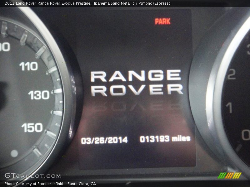 Ipanema Sand Metallic / Almond/Espresso 2012 Land Rover Range Rover Evoque Prestige