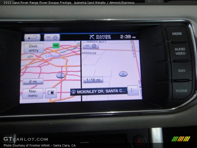 Ipanema Sand Metallic / Almond/Espresso 2012 Land Rover Range Rover Evoque Prestige