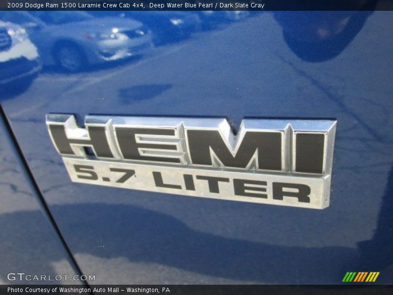 Deep Water Blue Pearl / Dark Slate Gray 2009 Dodge Ram 1500 Laramie Crew Cab 4x4