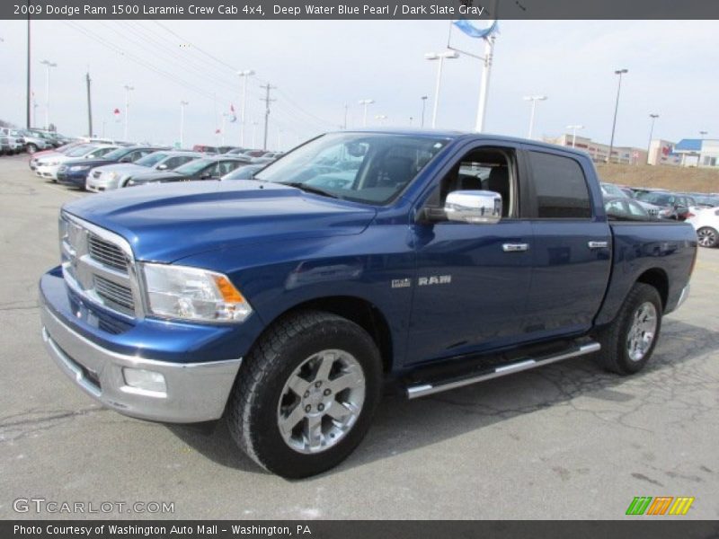 Deep Water Blue Pearl / Dark Slate Gray 2009 Dodge Ram 1500 Laramie Crew Cab 4x4