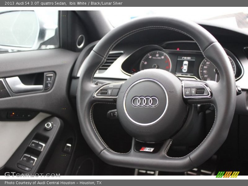 Ibis White / Black/Lunar Silver 2013 Audi S4 3.0T quattro Sedan