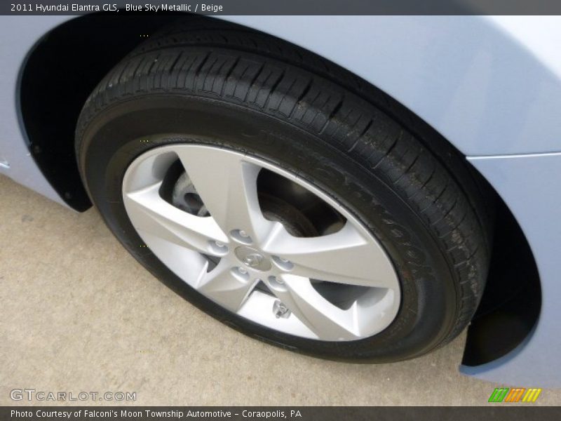 Blue Sky Metallic / Beige 2011 Hyundai Elantra GLS