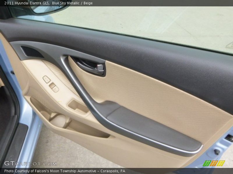 Blue Sky Metallic / Beige 2011 Hyundai Elantra GLS