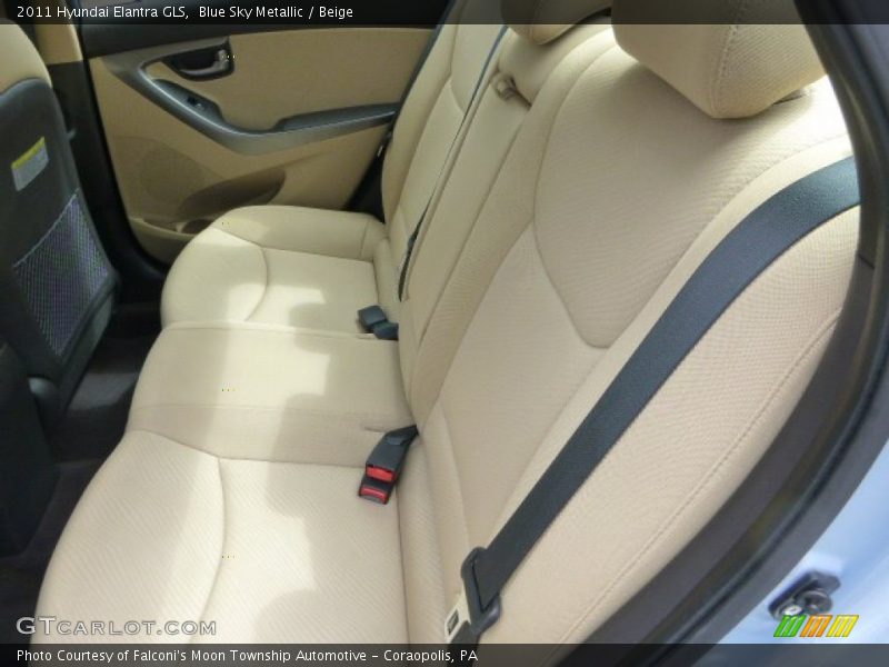 Blue Sky Metallic / Beige 2011 Hyundai Elantra GLS