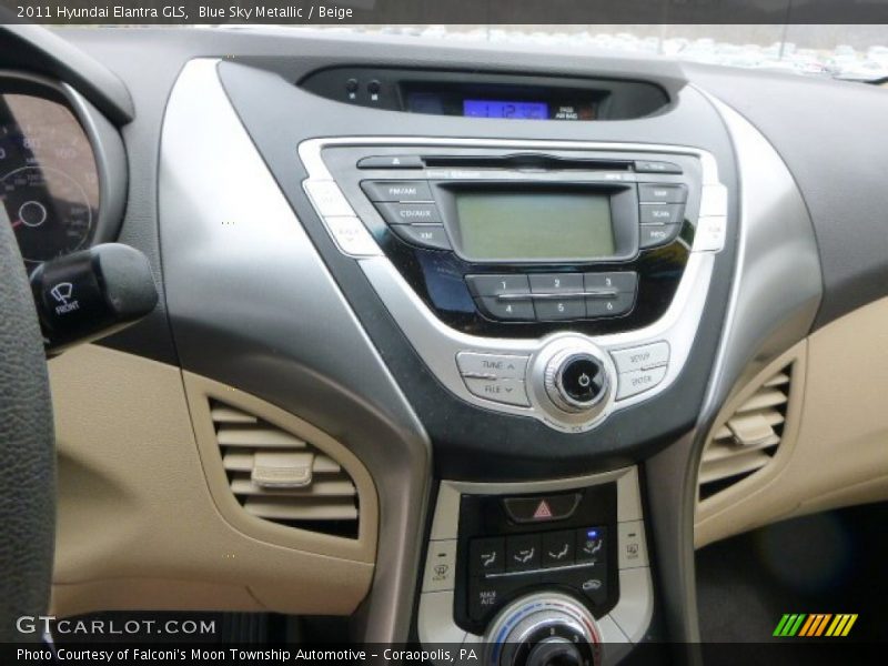 Blue Sky Metallic / Beige 2011 Hyundai Elantra GLS