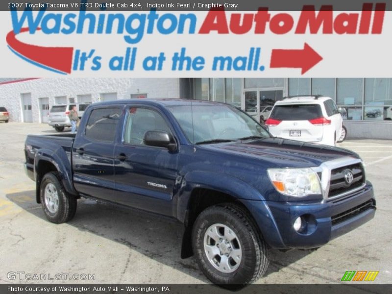 Indigo Ink Pearl / Graphite Gray 2007 Toyota Tacoma V6 TRD Double Cab 4x4