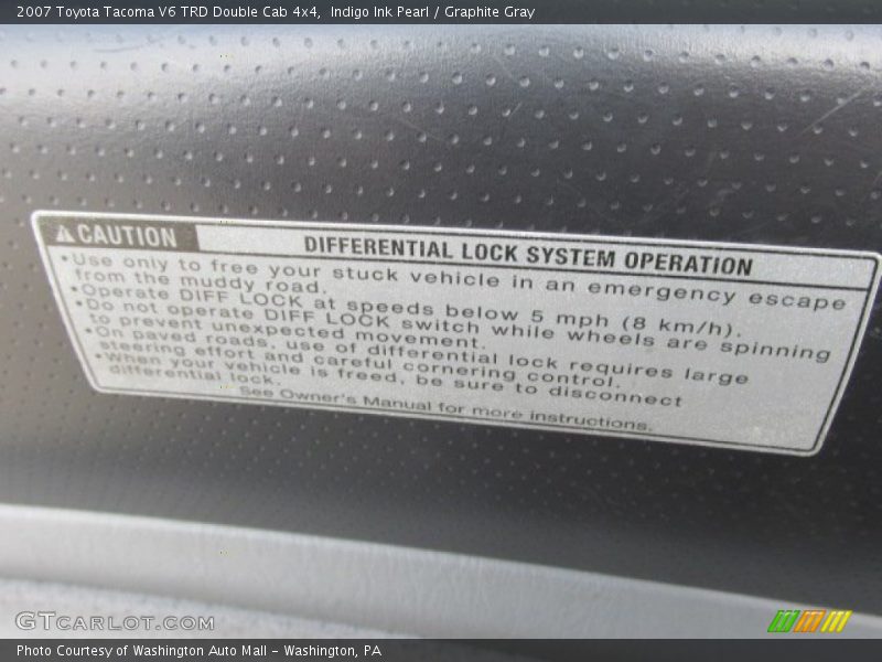 Indigo Ink Pearl / Graphite Gray 2007 Toyota Tacoma V6 TRD Double Cab 4x4