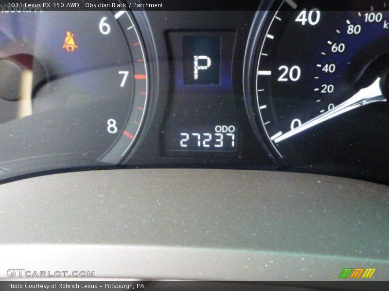 Obsidian Black / Parchment 2011 Lexus RX 350 AWD