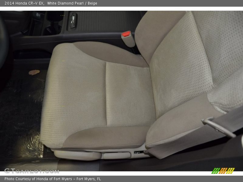 White Diamond Pearl / Beige 2014 Honda CR-V EX