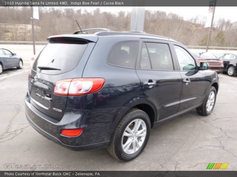 Indigo Blue Pearl / Cocoa Black 2010 Hyundai Santa Fe Limited 4WD