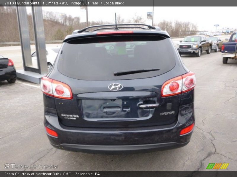 Indigo Blue Pearl / Cocoa Black 2010 Hyundai Santa Fe Limited 4WD