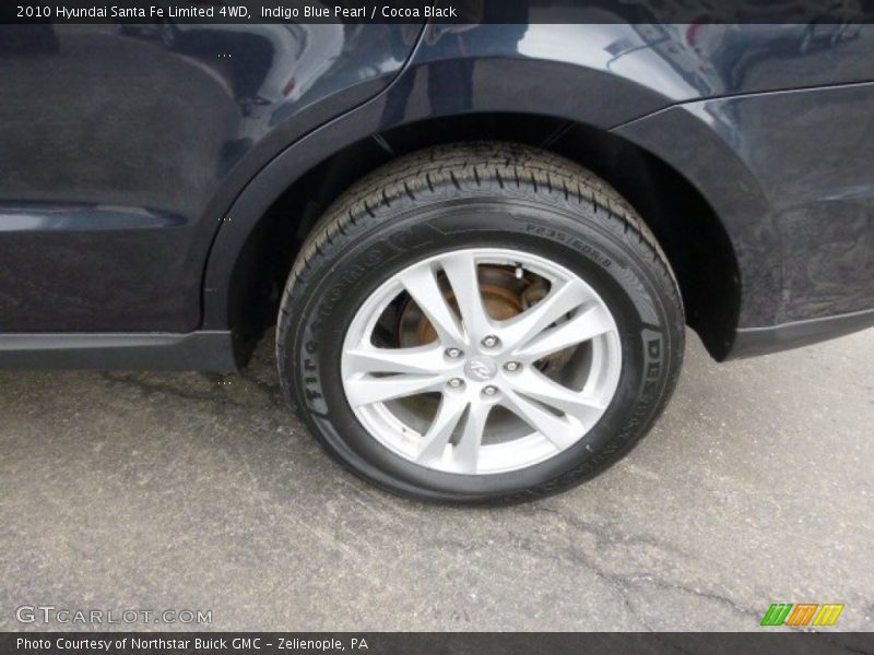 Indigo Blue Pearl / Cocoa Black 2010 Hyundai Santa Fe Limited 4WD