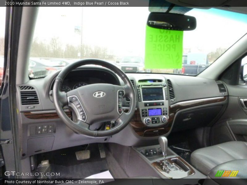 Indigo Blue Pearl / Cocoa Black 2010 Hyundai Santa Fe Limited 4WD