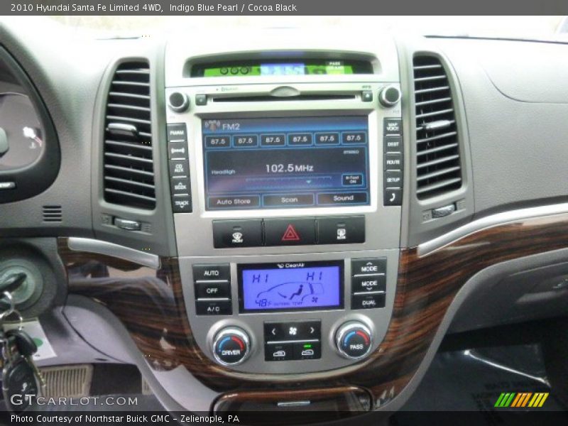 Indigo Blue Pearl / Cocoa Black 2010 Hyundai Santa Fe Limited 4WD