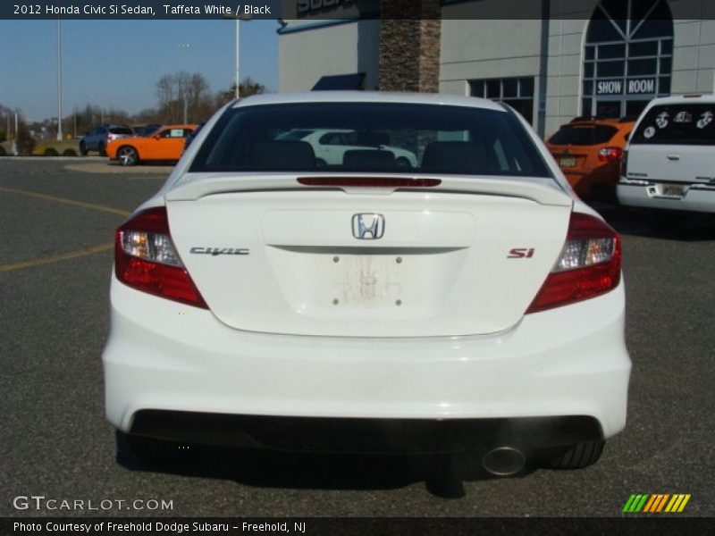 Taffeta White / Black 2012 Honda Civic Si Sedan