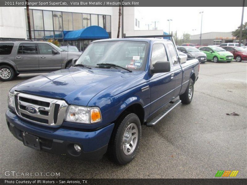Vista Blue Metallic / Medium Dark Flint 2011 Ford Ranger Sport SuperCab