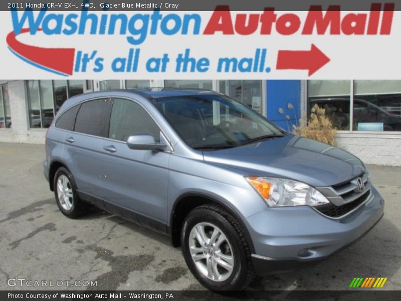 Glacier Blue Metallic / Gray 2011 Honda CR-V EX-L 4WD