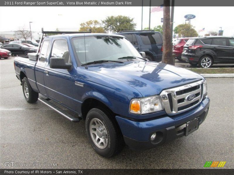 Vista Blue Metallic / Medium Dark Flint 2011 Ford Ranger Sport SuperCab