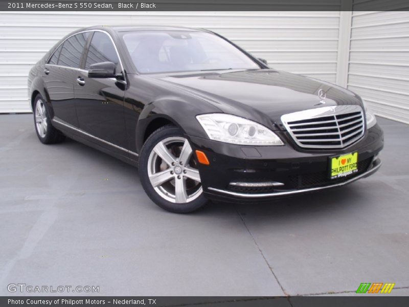 Black / Black 2011 Mercedes-Benz S 550 Sedan