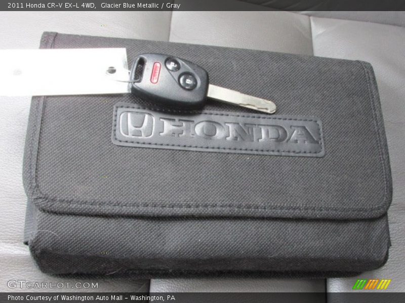 Glacier Blue Metallic / Gray 2011 Honda CR-V EX-L 4WD