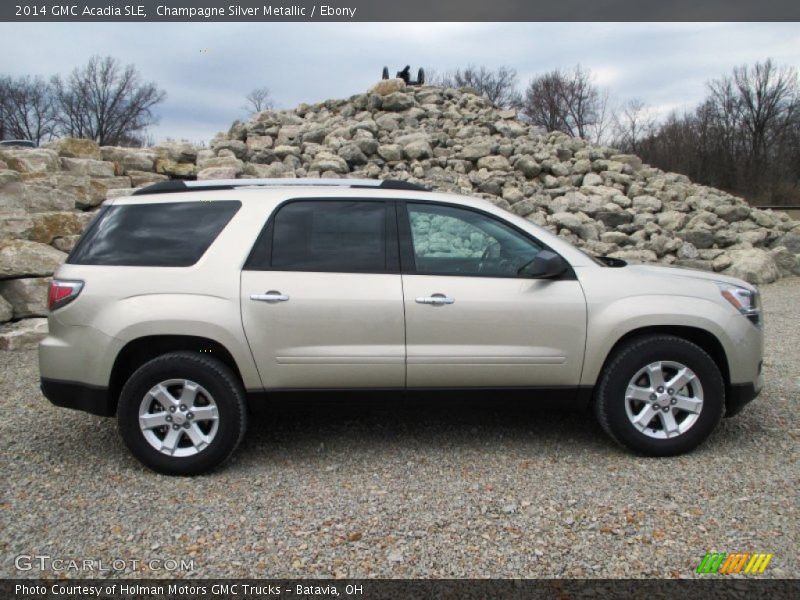 Champagne Silver Metallic / Ebony 2014 GMC Acadia SLE
