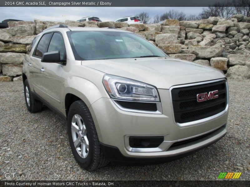 Champagne Silver Metallic / Ebony 2014 GMC Acadia SLE