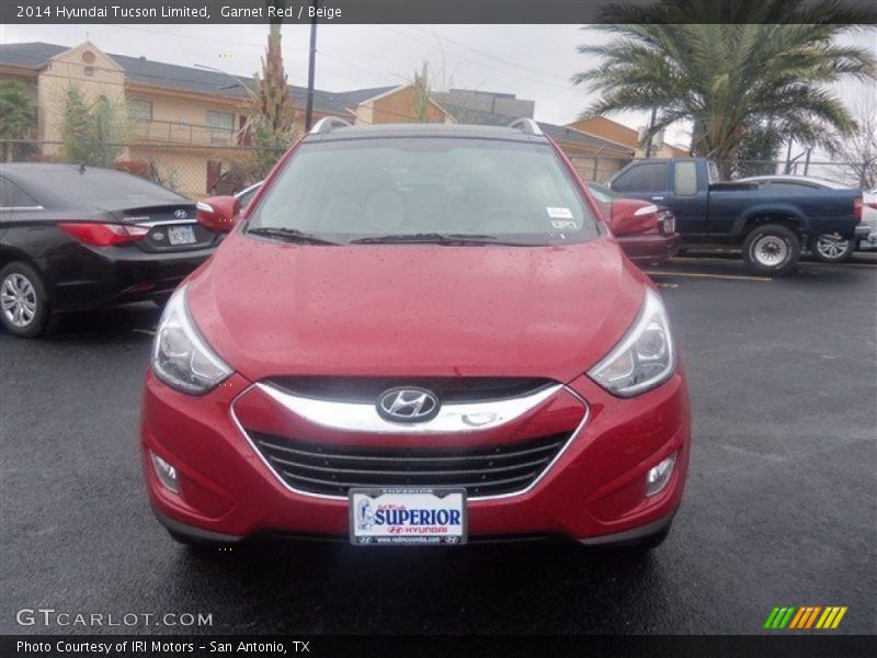Garnet Red / Beige 2014 Hyundai Tucson Limited