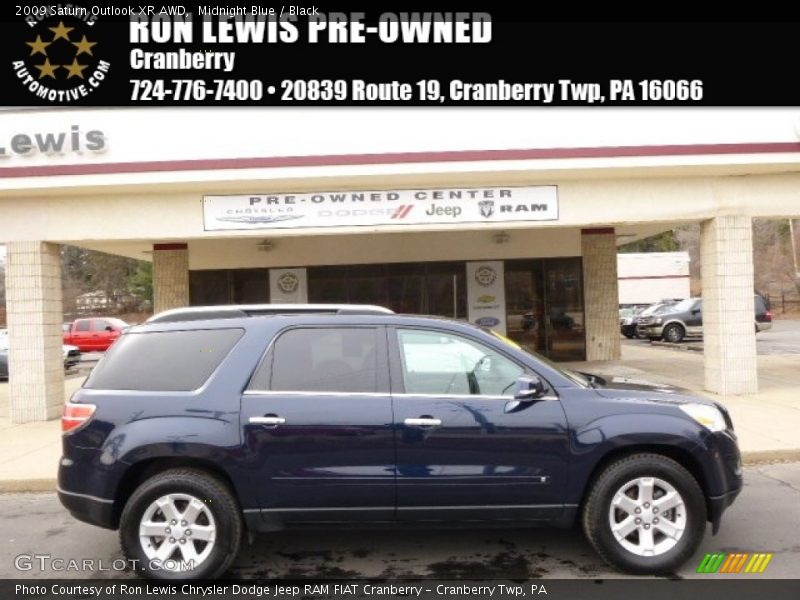 Midnight Blue / Black 2009 Saturn Outlook XR AWD