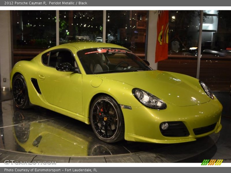 Peridot Metallic / Black 2012 Porsche Cayman R