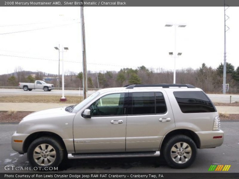 Silver Birch Metallic / Charcoal Black 2008 Mercury Mountaineer AWD