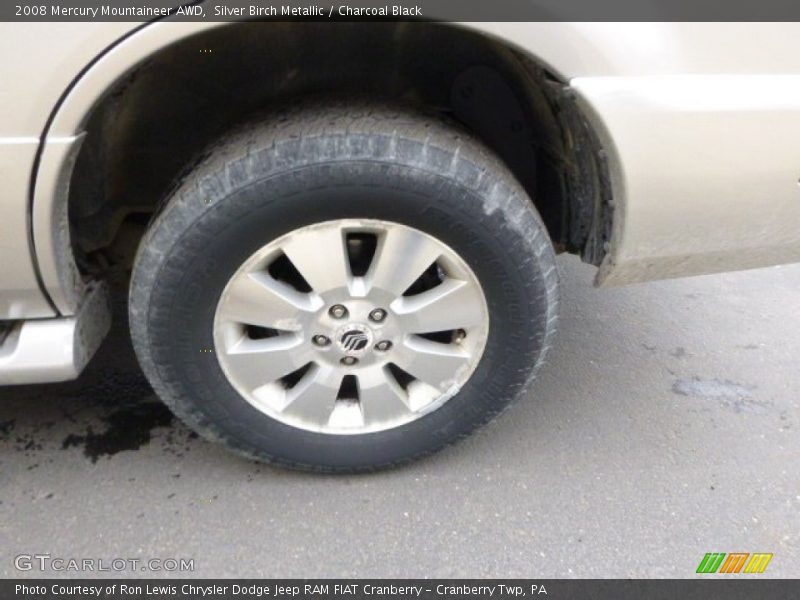 Silver Birch Metallic / Charcoal Black 2008 Mercury Mountaineer AWD