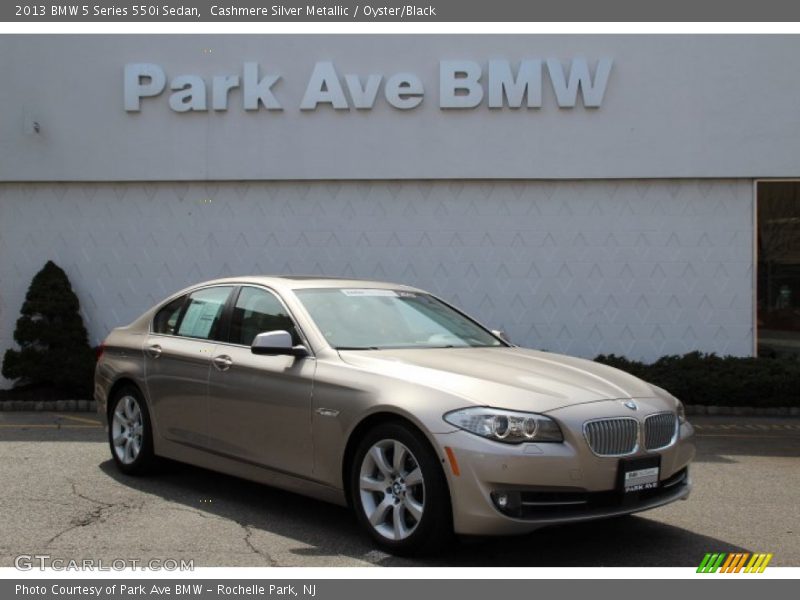 Cashmere Silver Metallic / Oyster/Black 2013 BMW 5 Series 550i Sedan