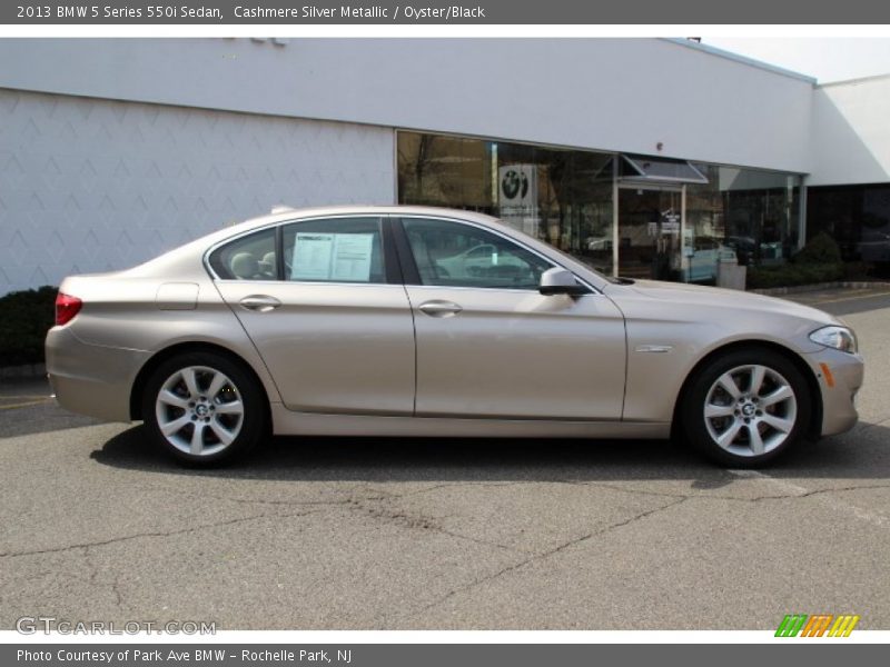 Cashmere Silver Metallic / Oyster/Black 2013 BMW 5 Series 550i Sedan