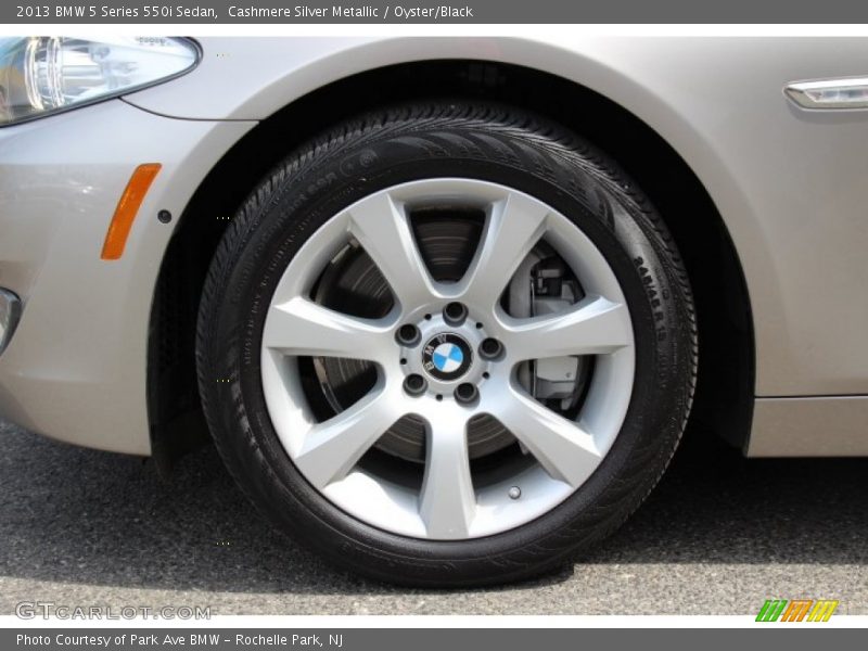 Cashmere Silver Metallic / Oyster/Black 2013 BMW 5 Series 550i Sedan