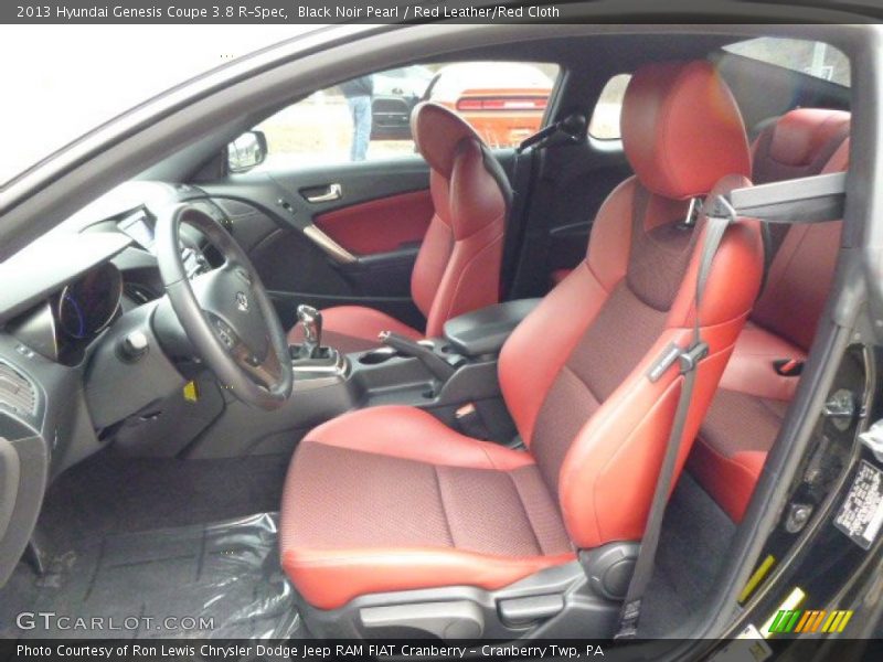 Black Noir Pearl / Red Leather/Red Cloth 2013 Hyundai Genesis Coupe 3.8 R-Spec